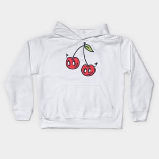 Kawaii Cherry Smiles Kids Hoodie